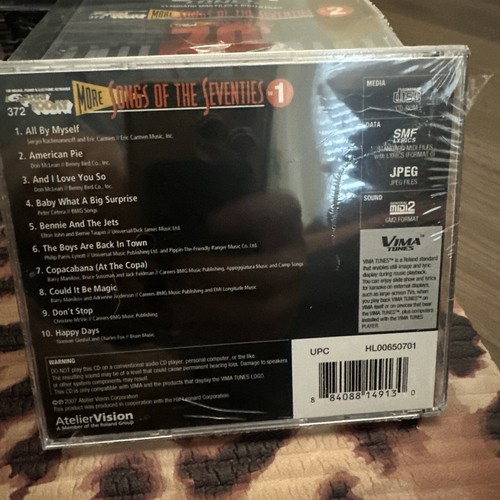 Roland VIMA Tunes - More Songs Of The Seventies Vol 1 (VIMA CD) MIDI Brand New - 第 2/2 張圖片