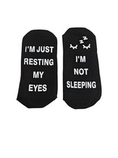 Lot Of 2 Novelty Socks I'm Not Sleeping I'm Just Resting My Eyes Funny Gift