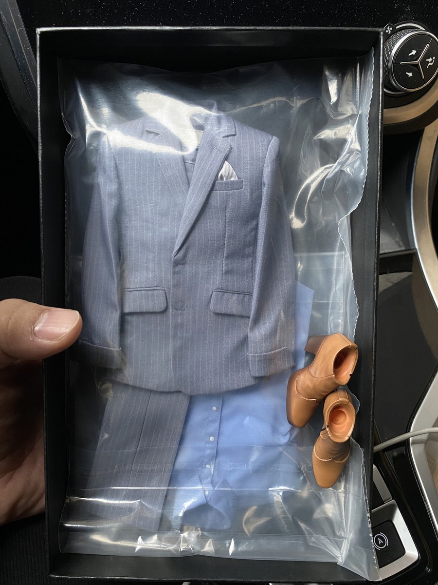 TOPO TP010 1/6 Scale Tony Stark Monaco Clothing Grey Suit Set 12in