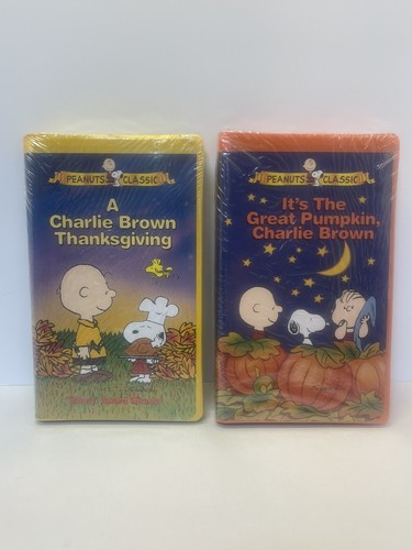 Peanuts Classic 1996 Great Pumpkin & Charlie Brown Thanksgiving VHS NOS Sealed - Picture 2 of 7
