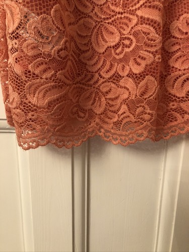 New Look Size 12 Peach Lace Sleeveless Top - Picture 6 of 6