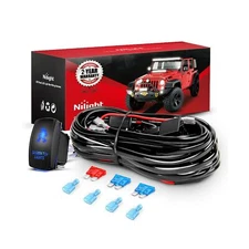 NI -WA 07 LED Light Bar Wiring Harness Kit 12V 5Pin Rocker Switch Waterproof