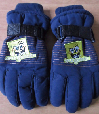 Sponge Bob Gloves  One Size 4+ Boys