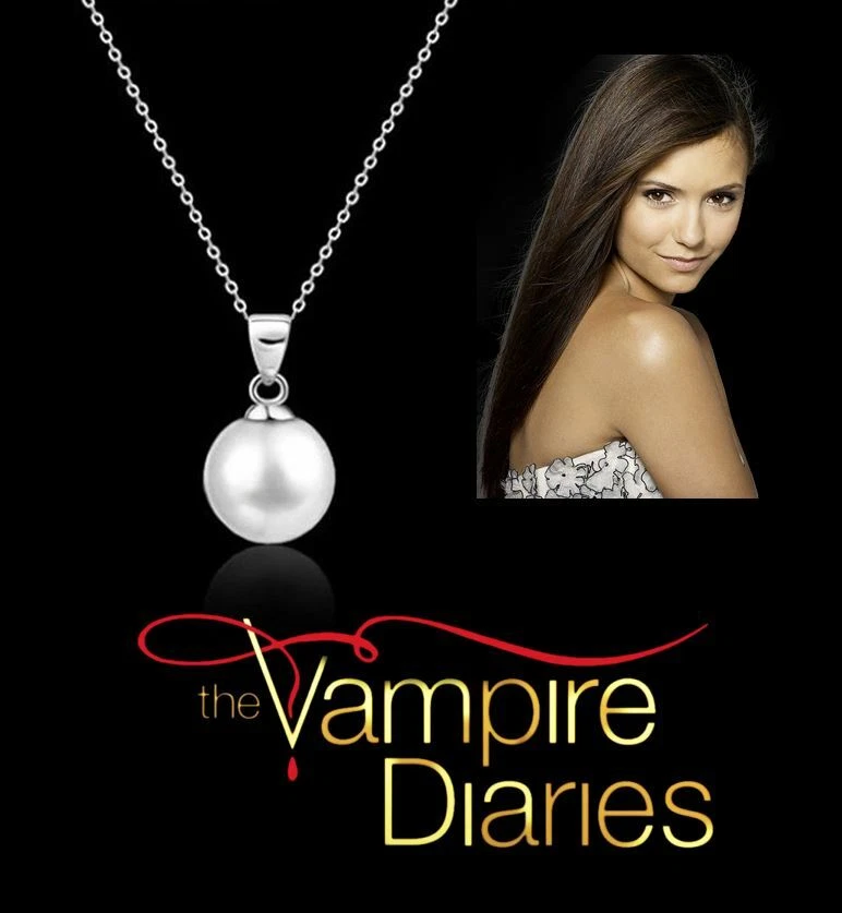 The Vampire Diaries Elena Gilbert Freshwater Pearl Chain Necklace