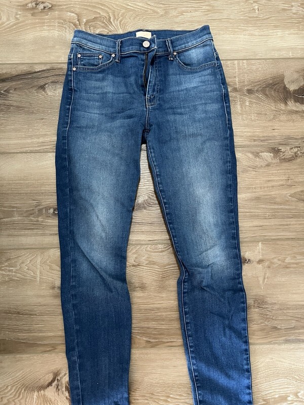 Mother Jeans High Wasted Looker Spiked Heels To Tractor Wheels 28