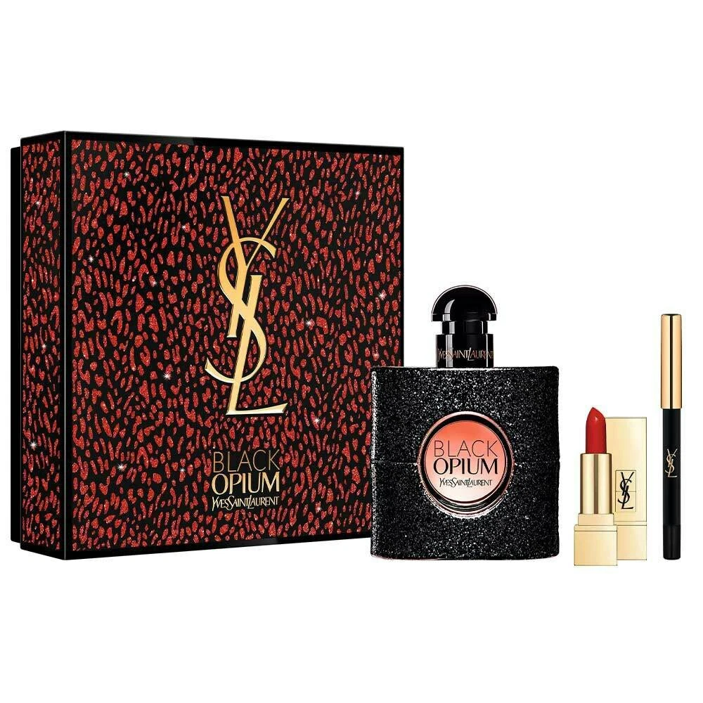 Yves Saint Laurent Black Opium Eau De Parfum & Lipstick Gift Set