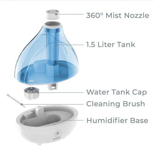 Humidificador ultrasónico de niebla fría Pure Enrichment MistAire - Humidificador de aire silencioso - Imagen 9 de 10