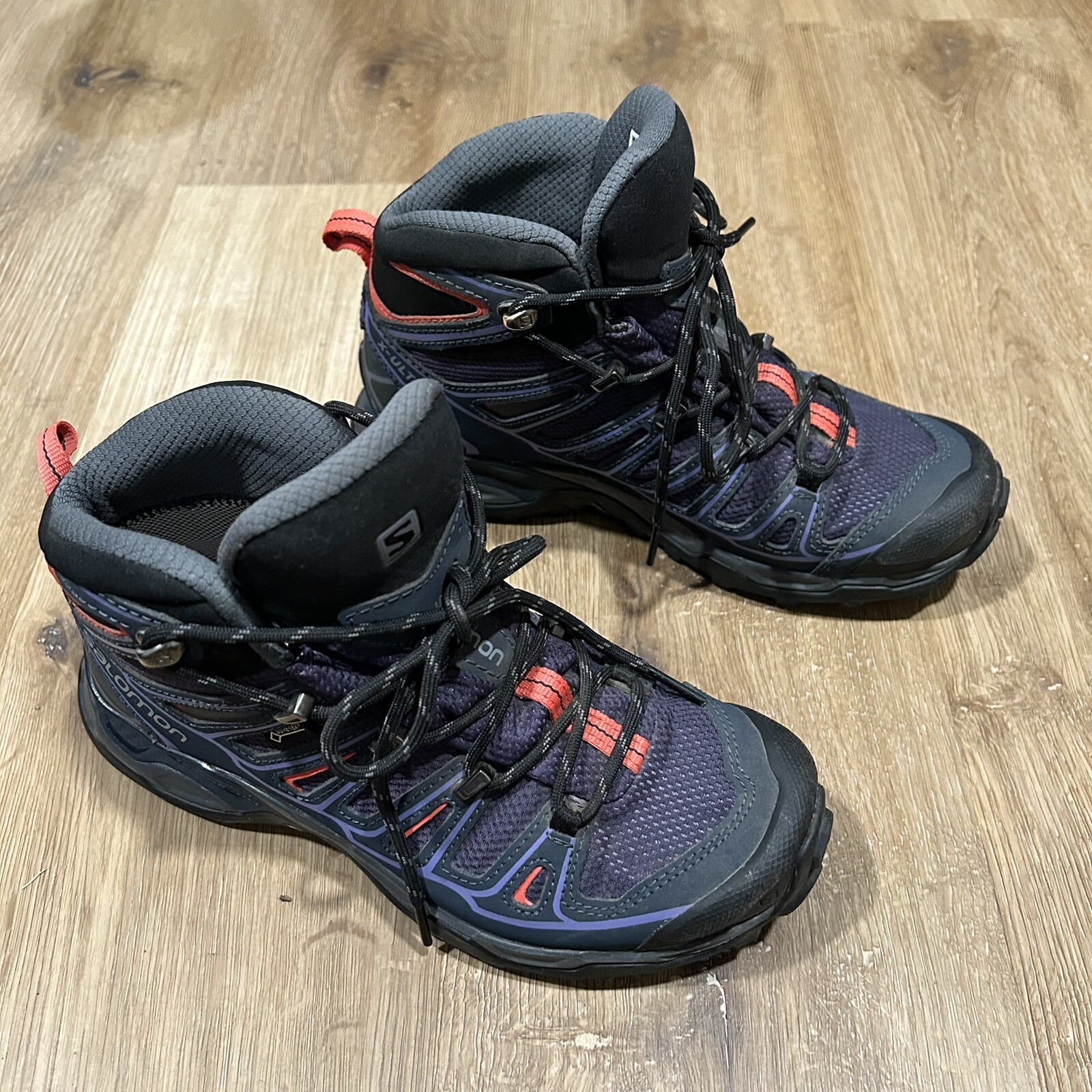 Stivali Salomon X Ultra 3 Mid Gore Tex da passeggio escursionismo donna 6 viola nero