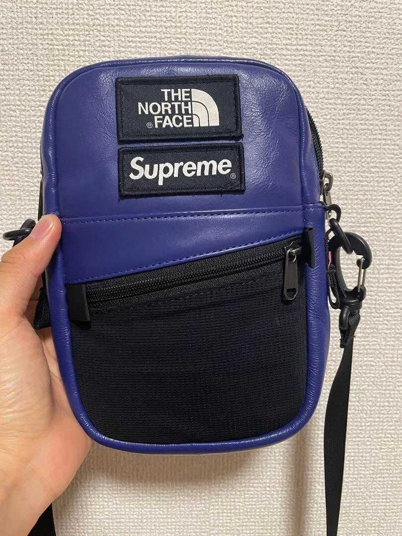 Supreme the north store face leather shoulder bag