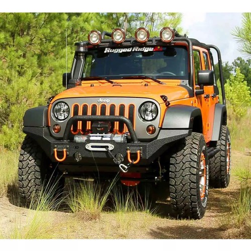 Rugged Ridge XHD Textured Blk Overrider Bull Bar Hoop for Wrangler Scramber CJ-7 - Picture 3 of 5