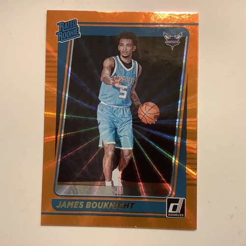 2021-22 Donruss Rated Rookie #201 James Bouknight Orange Laser RC Hornets