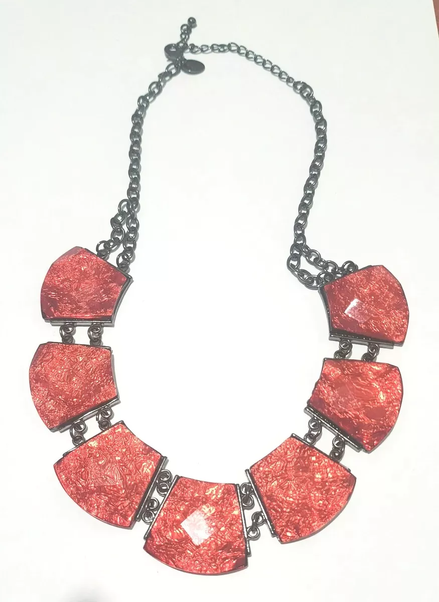 Red cheap statement necklace
