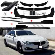 For 2014-16 BMW 428i Front Rear Bumper Lip Spoiler Body Kit Splitter Side Skirt