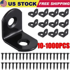 Lot Black L Bracket Angle Bracket Set Stainless Steel 90 Degree Right Angle