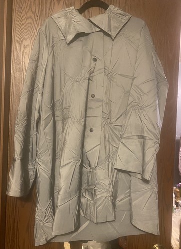 Babette SF Jacket Snap Lagenlook Art to Wear Sz M Gray Lightweight EUC - 第 1/5 張圖片