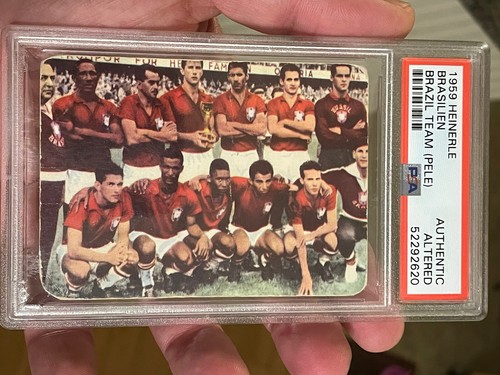 1959 HEINERLE PELE ROOKIE BRASIL TEAM PSA AUTHENTIC