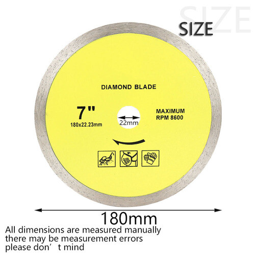 7'' Diamond Marble Saw Blade CONT.Rim Wet Cutting Disc Ceramic Tile Cutting Tool - Picture 2 of 8
