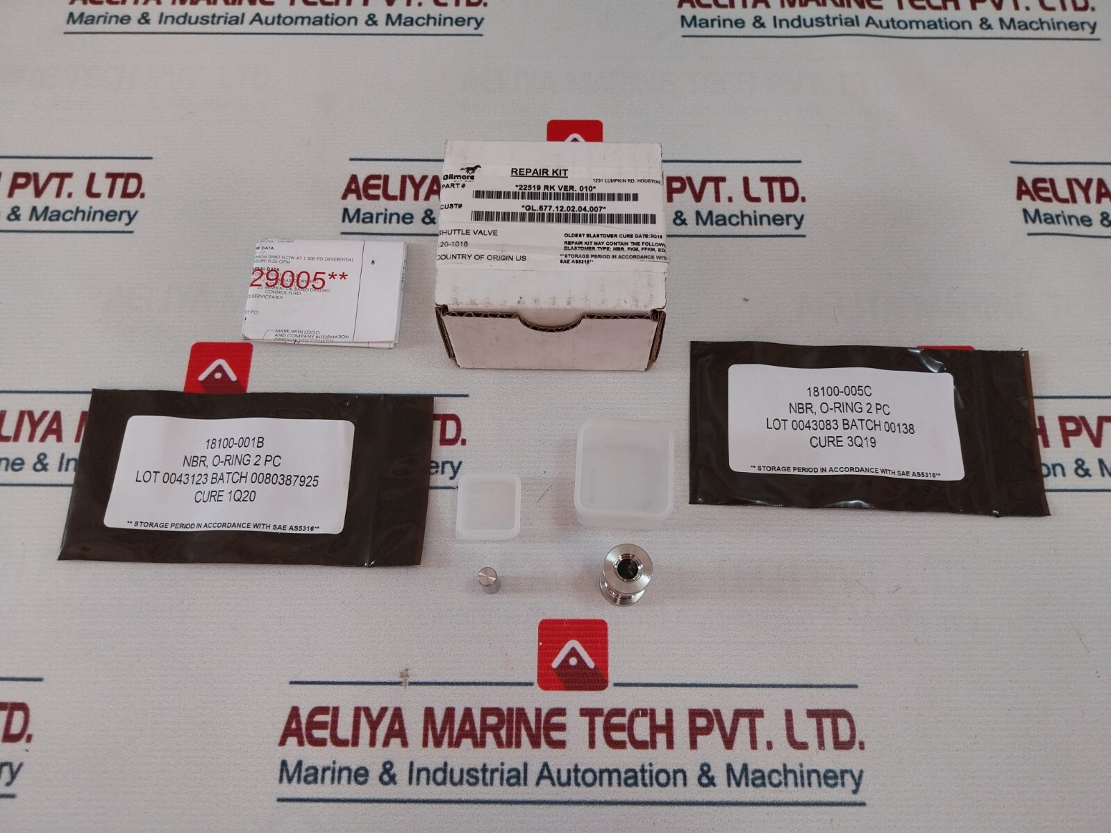 GILMORE 22519 SHUTTLE VALVE RK REPAIR KIT NBR O-RING