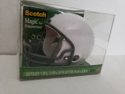3M Dispenser Scotch Magic Tape Dispenser White Football Helmet Tape Roll