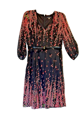 knee length dresses for ladies Tommy Hilfiger Red Floral Maxi Dress