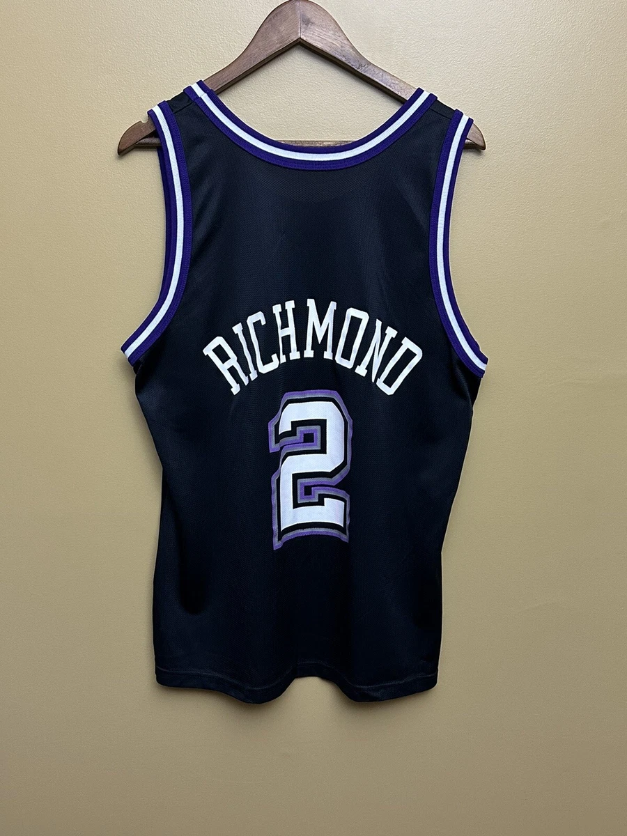 Vintage Champion Kings Mitch Richmond Jersey Black Authentic BLANK