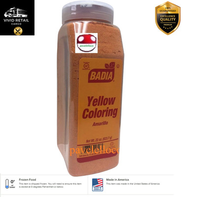Badia Spices - Yellow Food Coloring Amarillo - 22 oz Bottle