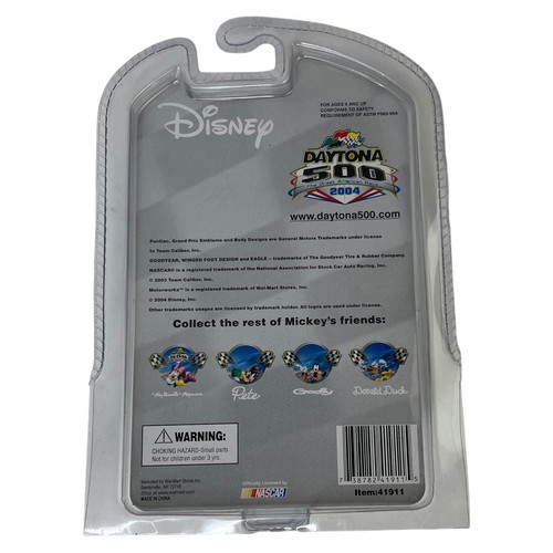 Disney 2004 Daytona 500 Diecast Car Mickey Minnie Donald Goofy Pete Complete Set - Picture 7 of 11