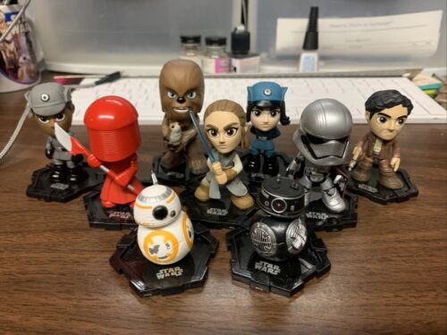 Funko Mystery Minis Star Wars Last Jedi Lot Of 9 Bb8 Rey Poe Phasma Chewy Finn