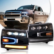 Vland Led Projector Headlights For 2007-13 Chevy Silverado 1500 2500 Wdynamic
