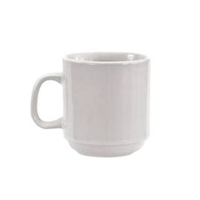 Crestware AL15 12 oz Apline White Stackable Mug