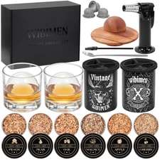 Whiskey Smoker Kit with Torch - Old Fashioned Cocktail, Bourbon Smoker Kit - ...