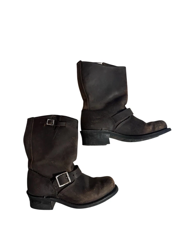 Botas de montar de moto de ingeniero de cuero marrón Frye Foto 4 de 4