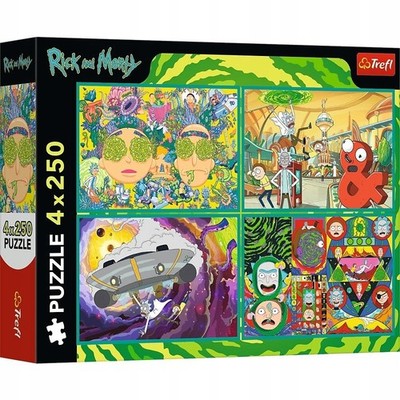 Rick Morty Twisted World 4 x 250 Teile Puzzle Set von Trefl 1000 insgesamt