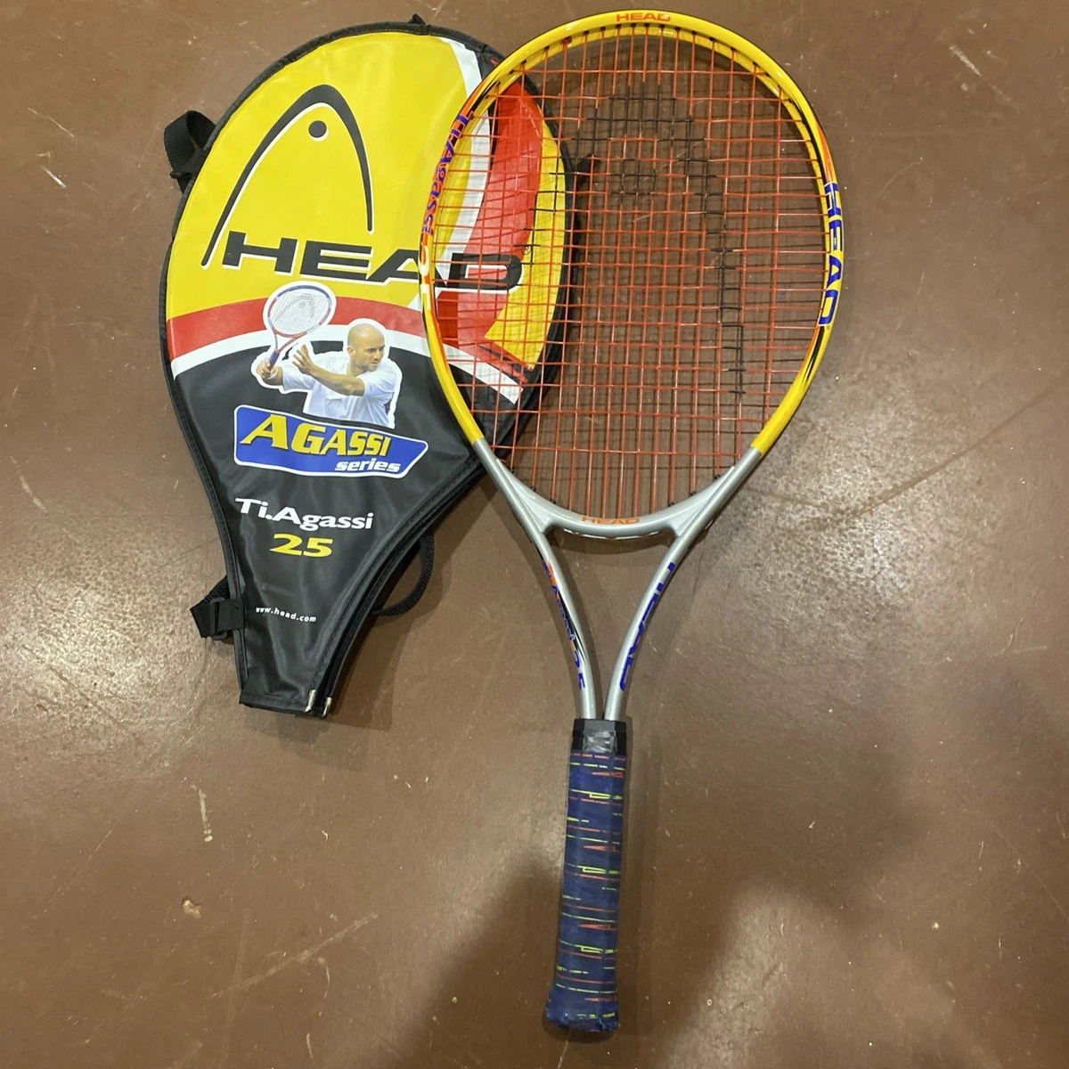Raquette de tennis Head Agassi 25 bleu jaune 3 7/8-00