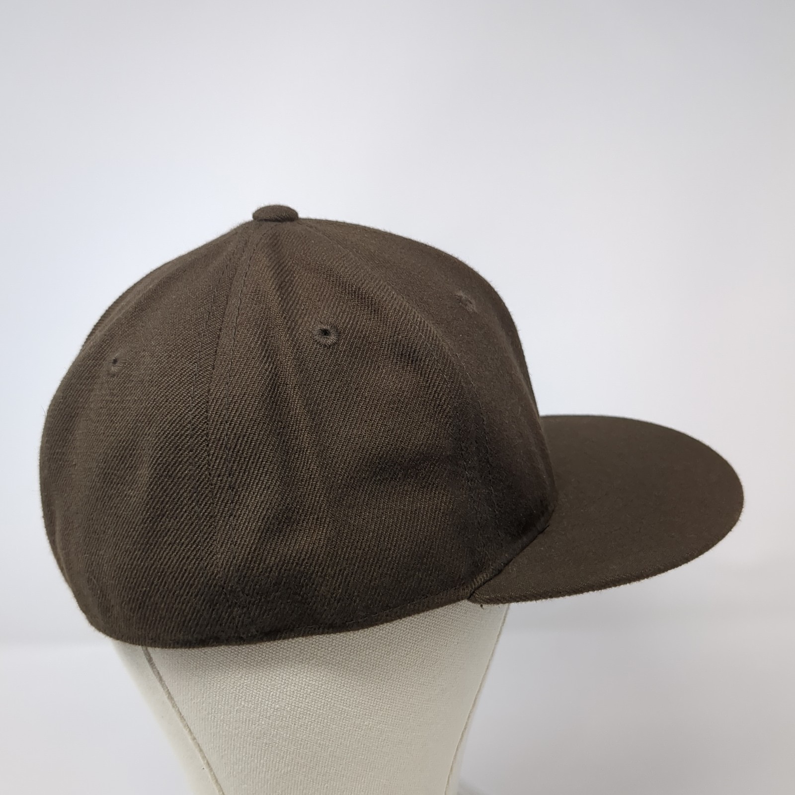 Unbranded Fitted Baseball Hat Solid Brown 7 1/8 C… - image 5