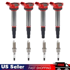 4X High Performance Ignition Coil and Spark Plug For Toyota Corolla Prius UF596