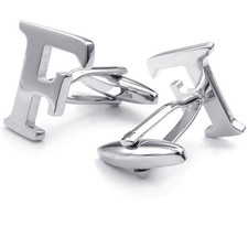 Herren Edelstahl Manschettenkn&ouml;pfe Hochzeit Cufflinks silberfarben Kupfer 1 Paar