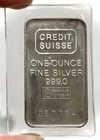 Vintage Sealed Credit Suisse Swiss 1 oz 999.0 Fine Silver Collector Bar