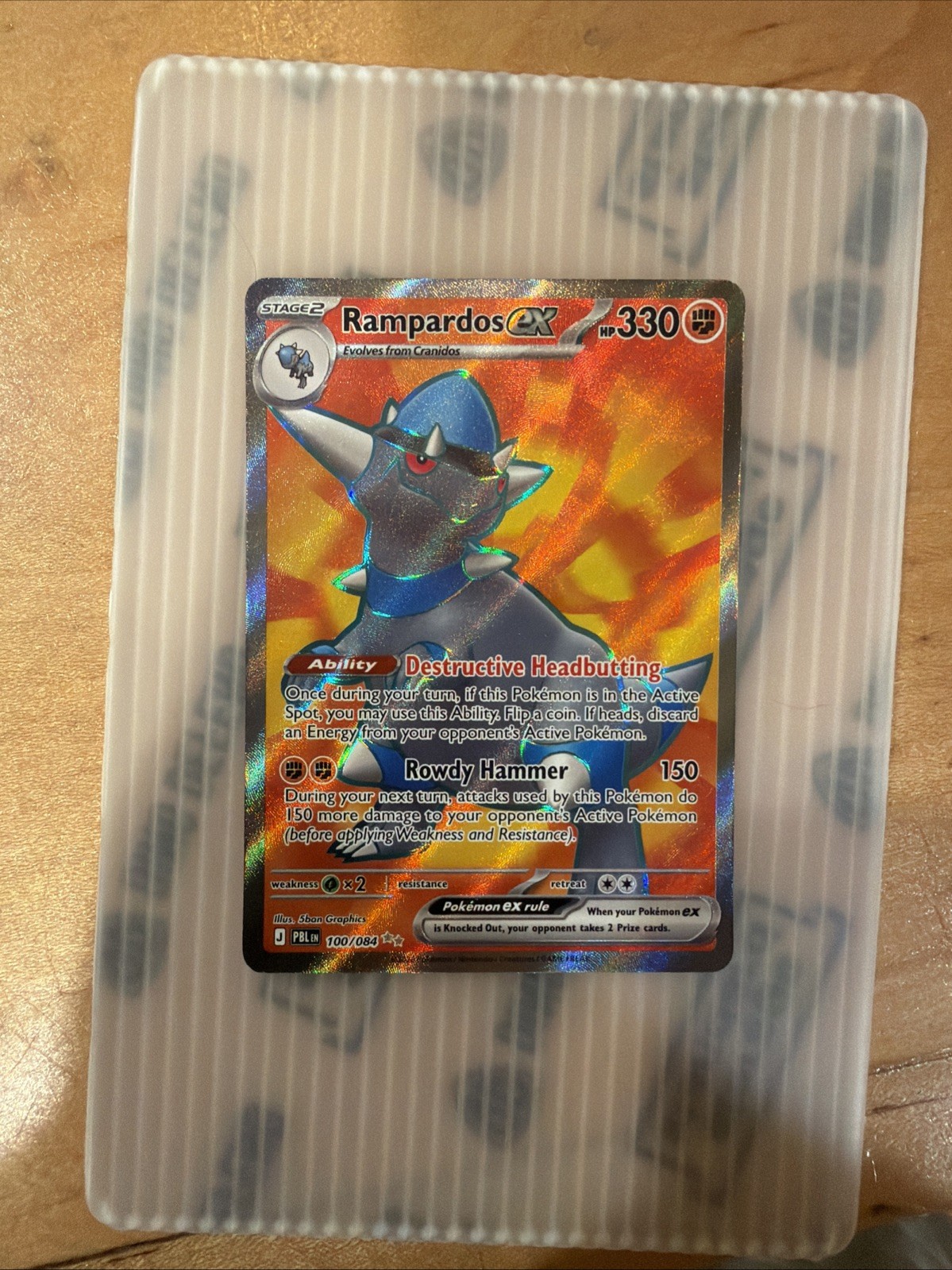 Rampardos ex 100/084 Me05: Pitch Black Holo