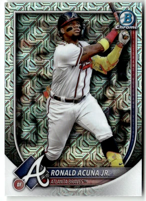 Topps Bowman Chrome MLB 2025 No. 13 Ronald Acuña Jr. Mojo Refractor - Imagen 1 de 2