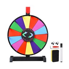 WinSpin 12" Prize Wheel Tabletop 14 Slots Heavy Duty Editable Spinning Wheel ...
