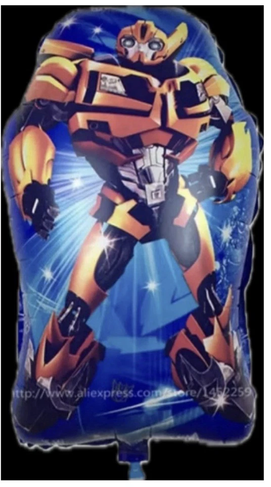TRANSFORMERS 2 peças balão de papel alumínio decoração festa de aniversário infantil presente menino EUA - Imagem 2 de 3