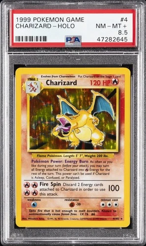 1999 POKEMON GAME #4 CHARIZARD-HOLO PSA 8.5