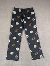 Hot Topic Naruto Shippuden Men's Sleep Pants, Size M Black Lightweight Anime