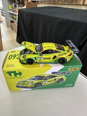PORSCHE 911 GT3 R DTM 2024 RACING HOOD OPENS 1/64 DIECAST CAR BY TRENDS HOBBY TH