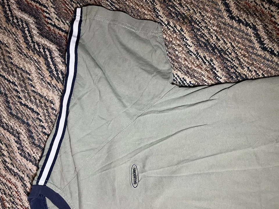 Винтажная мужская рубашка Y2K Billabong XL оливково-зеленая с короткими рукавами для серфинга скейта гранжа - Изображение 4 из 4