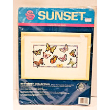 Vtg 1992 Sunset Butterfly Collection Counted Cross Stitch Sealed Kit 1992 New