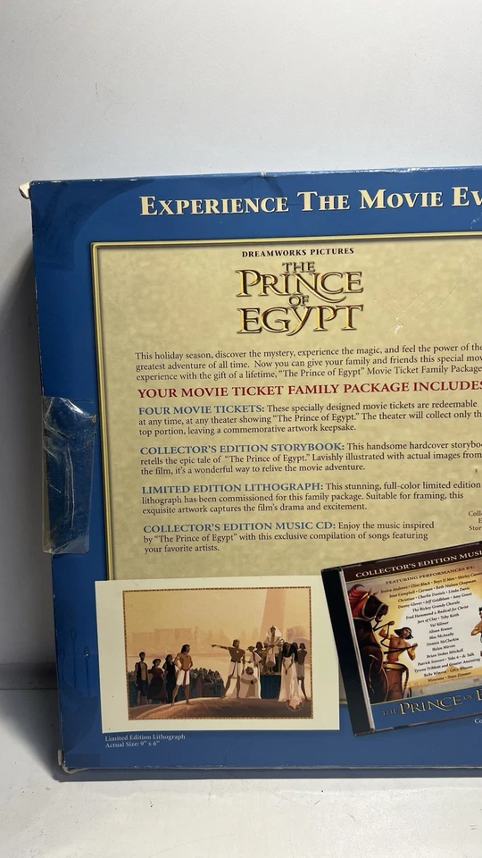 Prince Of Egypt Collectors Storybook, Lithograph Music CD - Image 3 of 4