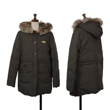Mademoiselle NON NON Fox Fur Hooded Down Jacket Size 40L(K-163062)