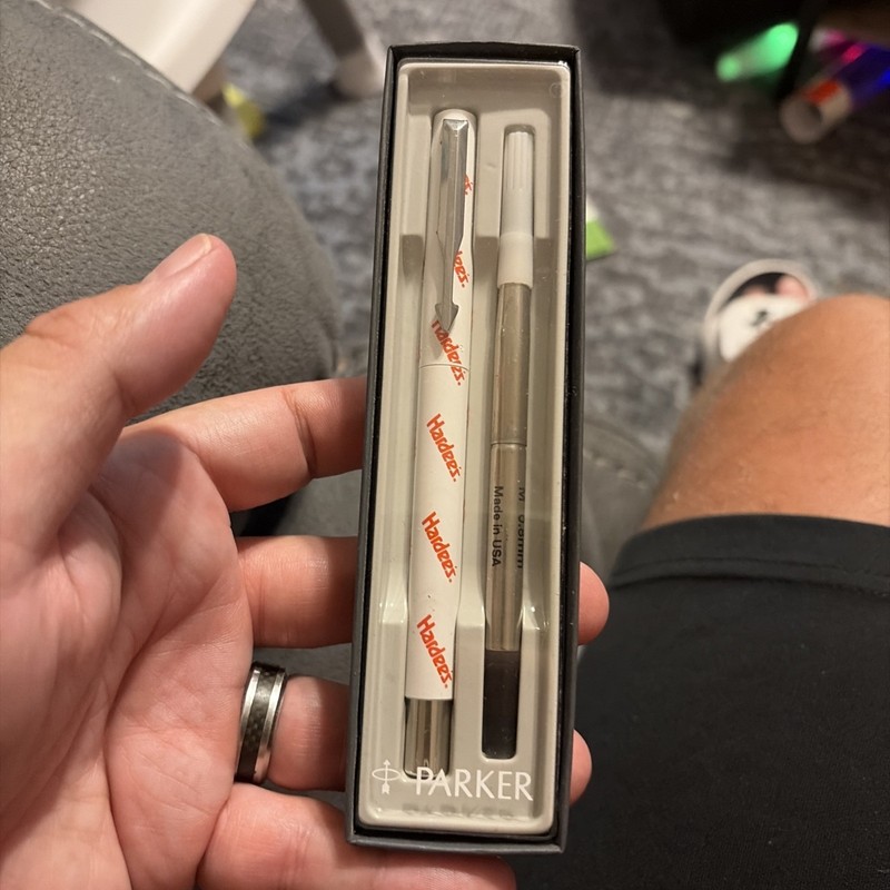 Parker Rollerball Pen With Hardee’s Fast Food Advertising Nos